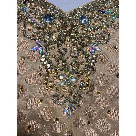 Bollywood Sleeveless Rhinestone Embellished Saree Blouse Indian Pakistani Top - Picture 5 of 5